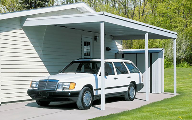 Arrow Wall Attached Carport Kits Thumbnail #6